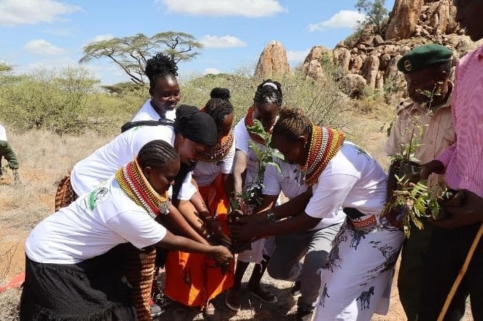 Eco-champions planting indigenous trees in the ASAL landscape, Isiolo County