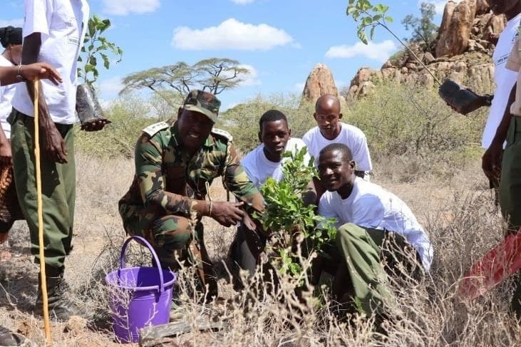 Volunteers working alongside ASREP staff in Isiolo County community engagement